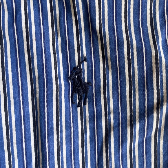 Ralph Lauren Blue Label Men’s Large Button Down Shirt Striped Polo Business Fall - Picture 3 of 5